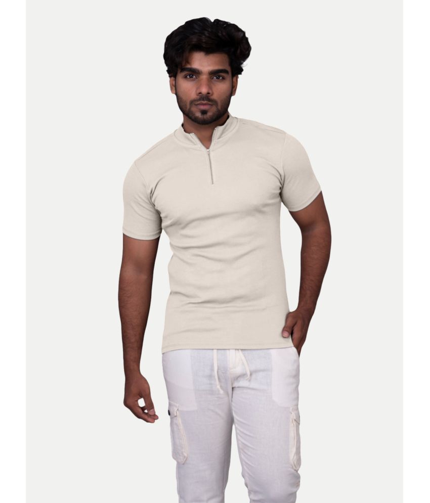     			Radprix Cotton Regular Fit Solid Half Sleeves Men's T-Shirt - White ( Pack of 1 )