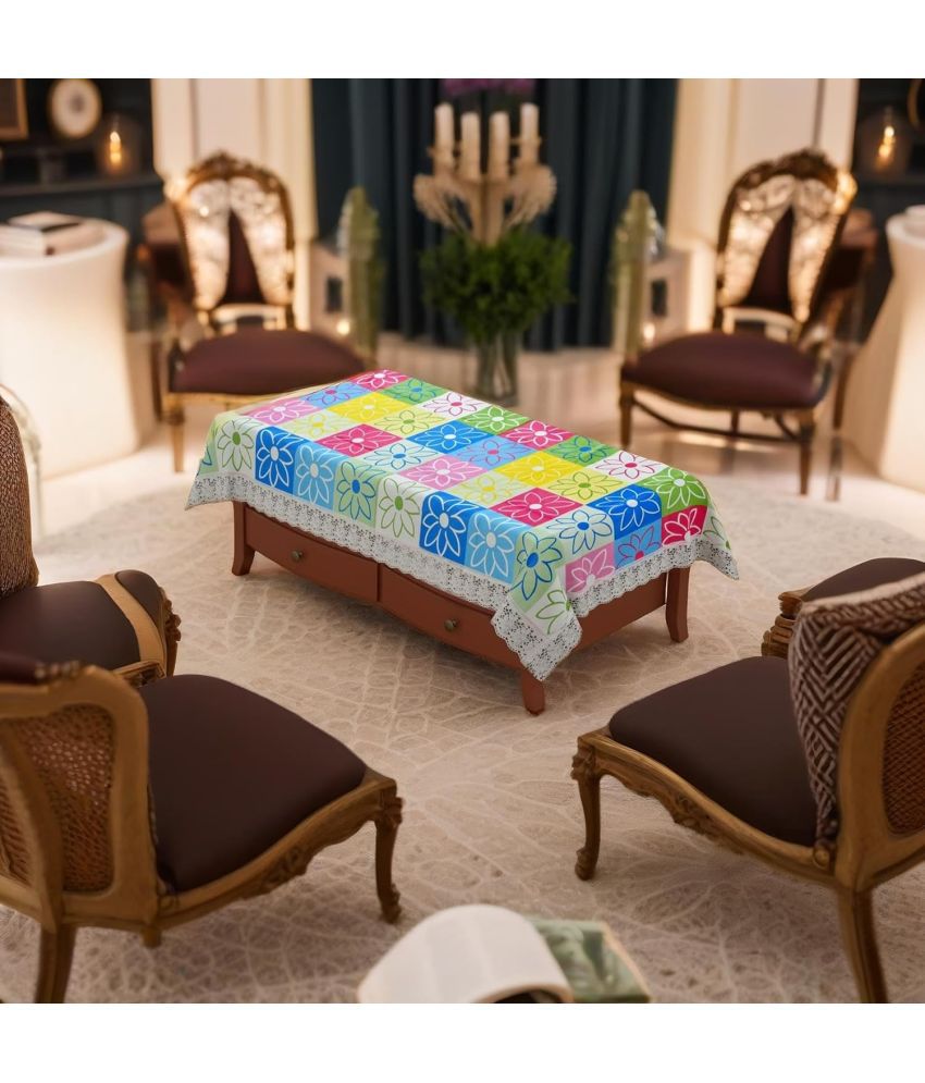     			Revexo Printed PVC 4 Seater Rectangle Table Cover ( 60 x 40 ) cm Pack of 1 Multi