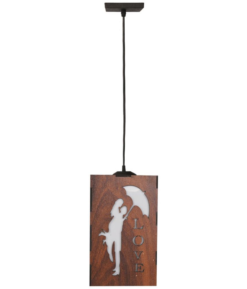     			Somil Wood Hanging Light Pendant Black - Pack of 1