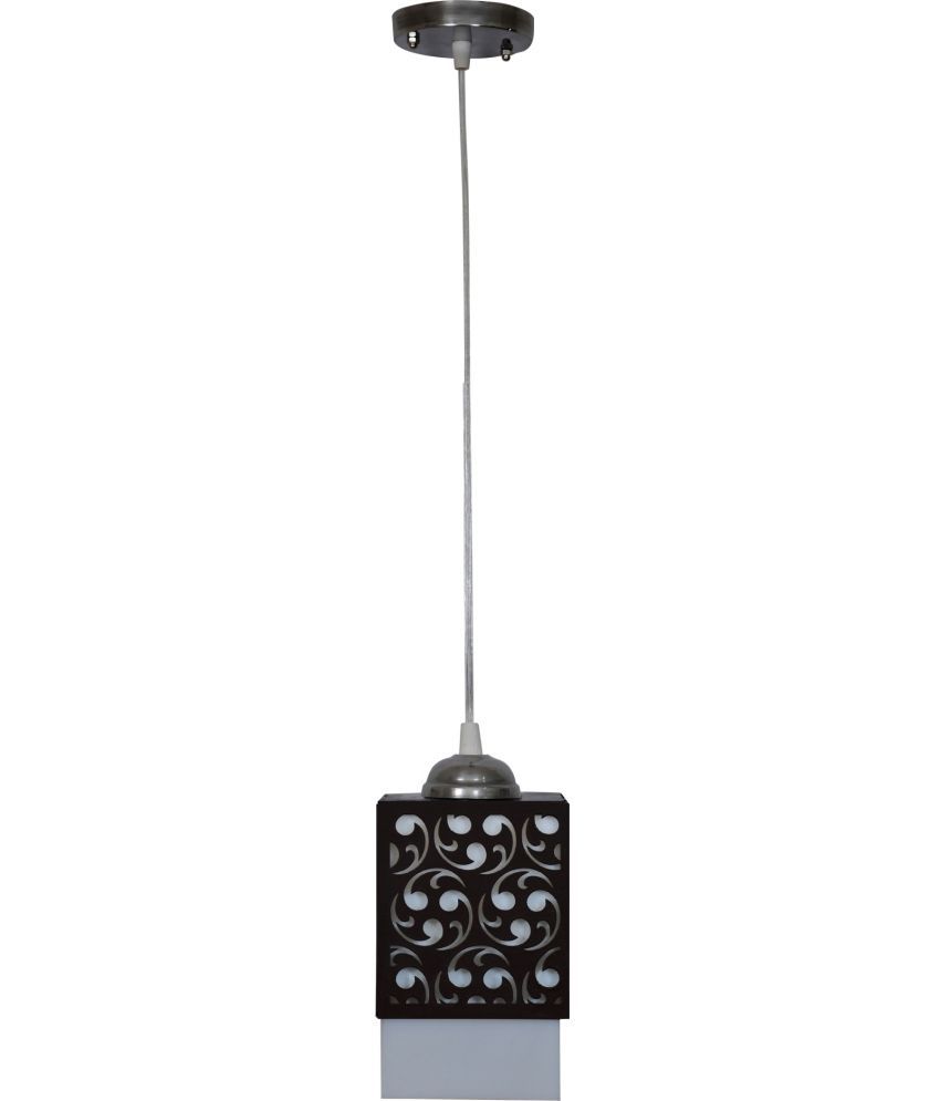     			Somil Wood Hanging Light Pendant Black - Pack of 1