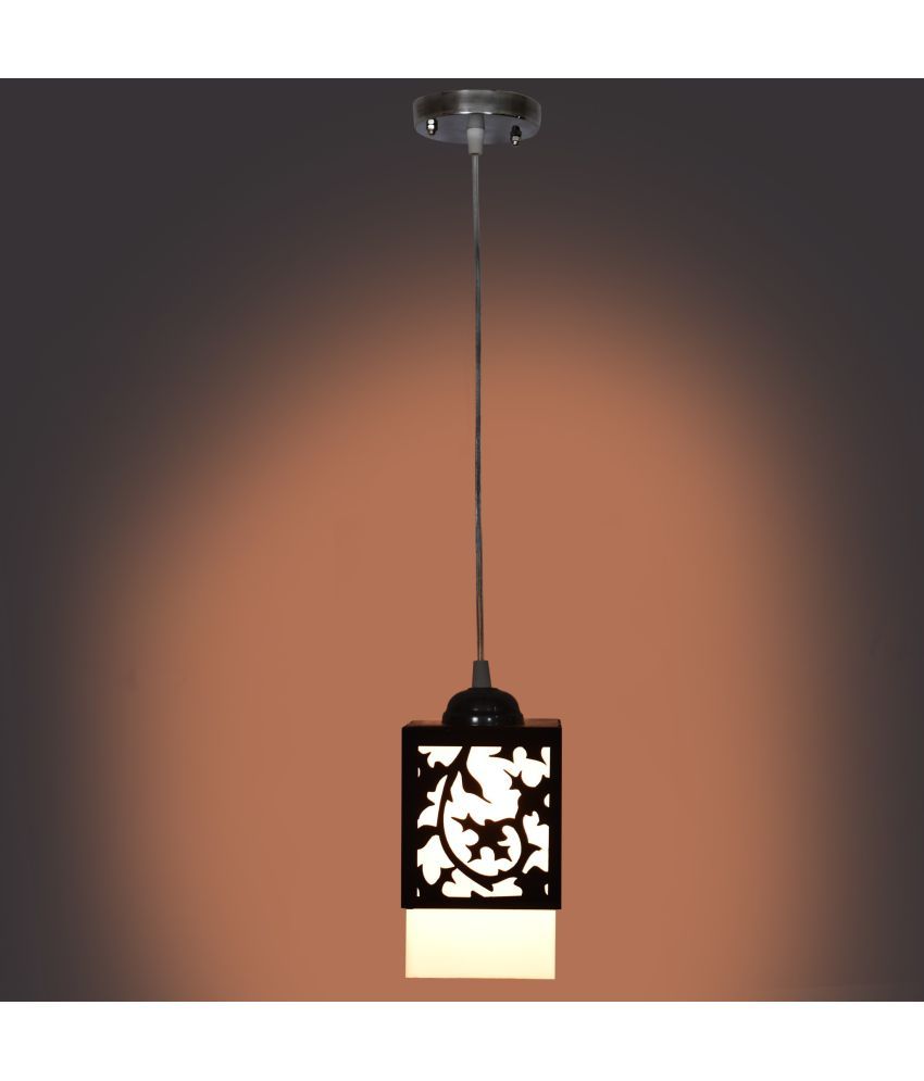     			Somil Wood Hanging Light Pendant Black - Pack of 1