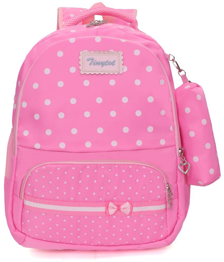     			Tinytot Pink Polyester Backpack For Kids