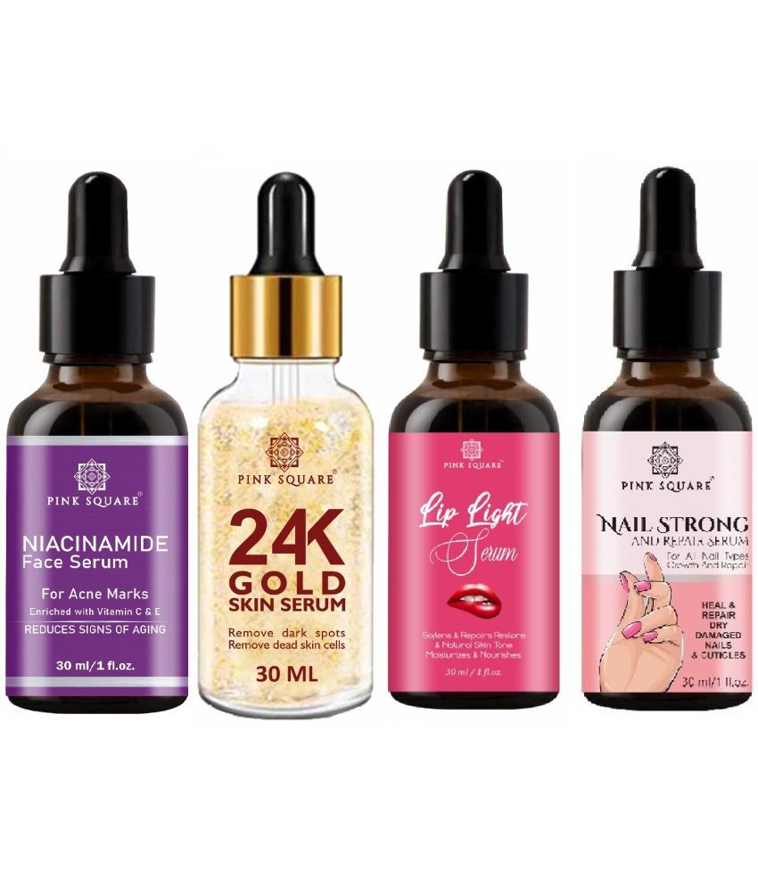     			pink square Face Serum Fragrance-Free Formulation Skin Toning For All Skin Type ( Pack of 4 )