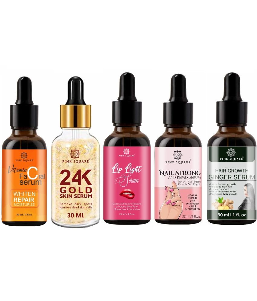     			pink square Face Serum Vitamin A Uneven Skin Toning For All Skin Type ( Pack of 5 )
