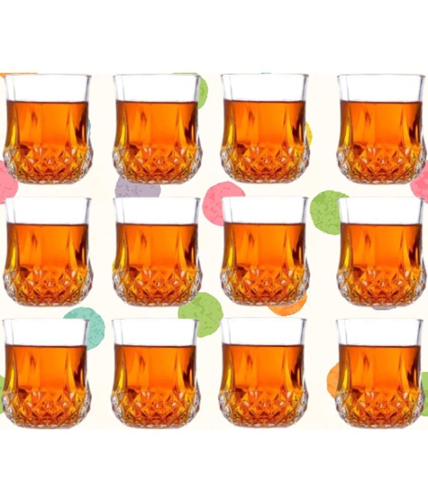     			AFAST Drinking Glass Glass Whiskey Glasses 100 ml ( Pack of 12 )