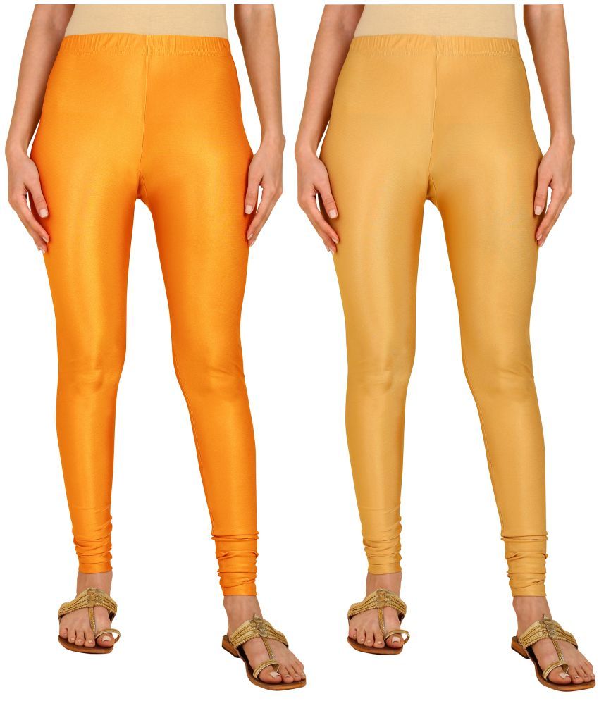     			Colorscube - Gold,Mustard Lycra Women's Leggings ( Pack of 2 )