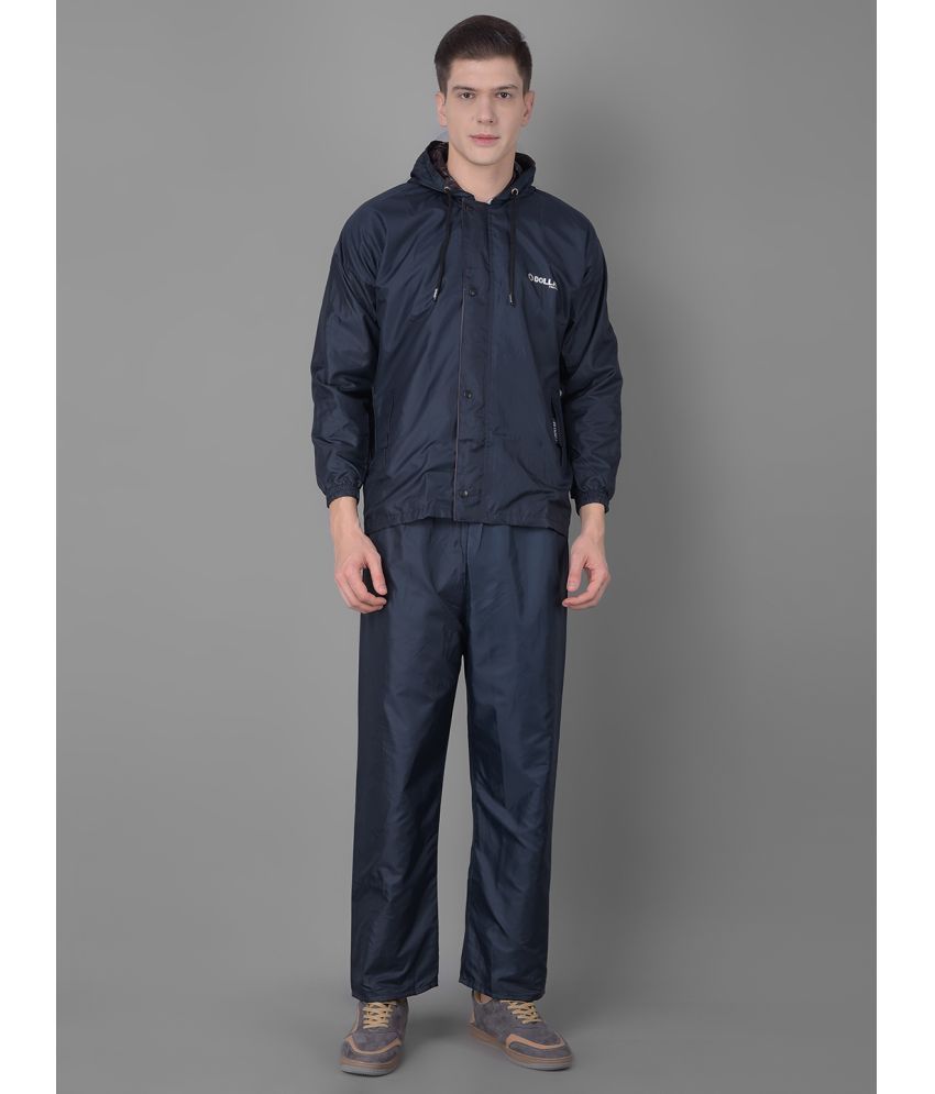     			Dollar Blue Polyester Men's Rain Suit ( Pack of 1 )