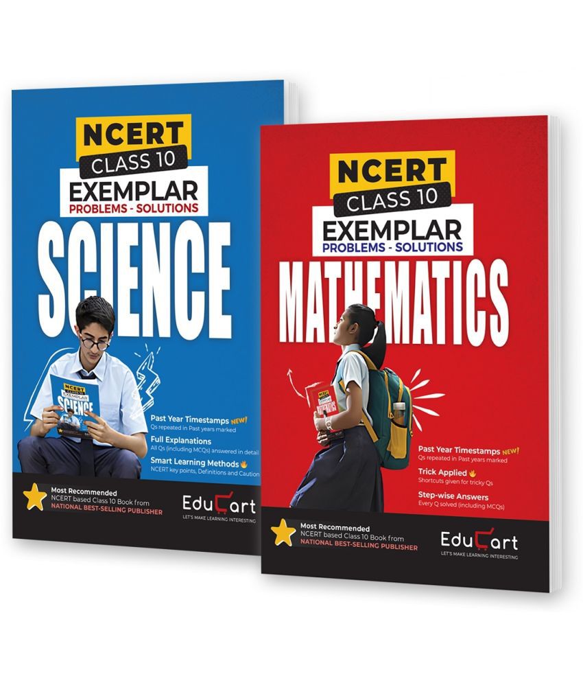     			Educart Class 10 NCERT Exemplar Science & Mathematics Problem Solution 2024-25 (For 2025 Exam)