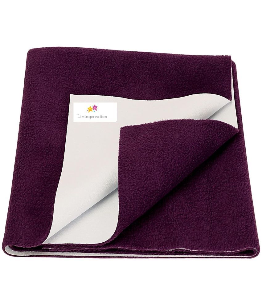     			LIVINGCREATIONS Purple Poly Fiber Bed Protector Sheet ( Pack of 1 )