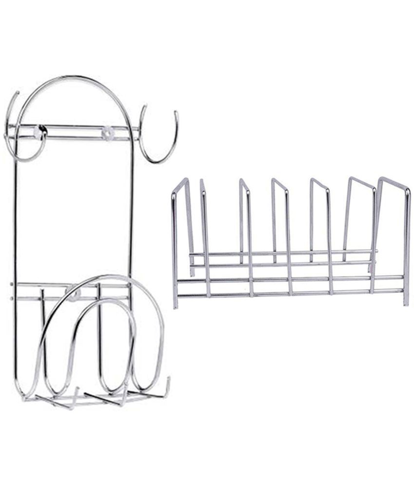     			OC9 Silver Stainless Steel Dish Racks ( Pack of 2 )