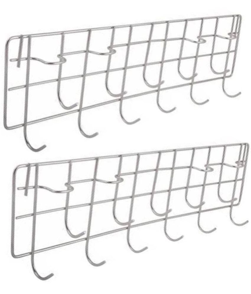     			OC9 Silver Stainless Steel Storage Racks ( Pack of 2 )