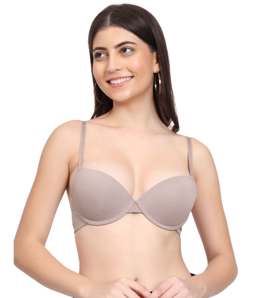     			PARKHA Mauve Nylon Heavily Padded Women's Push Up Bra ( Pack of 1 )