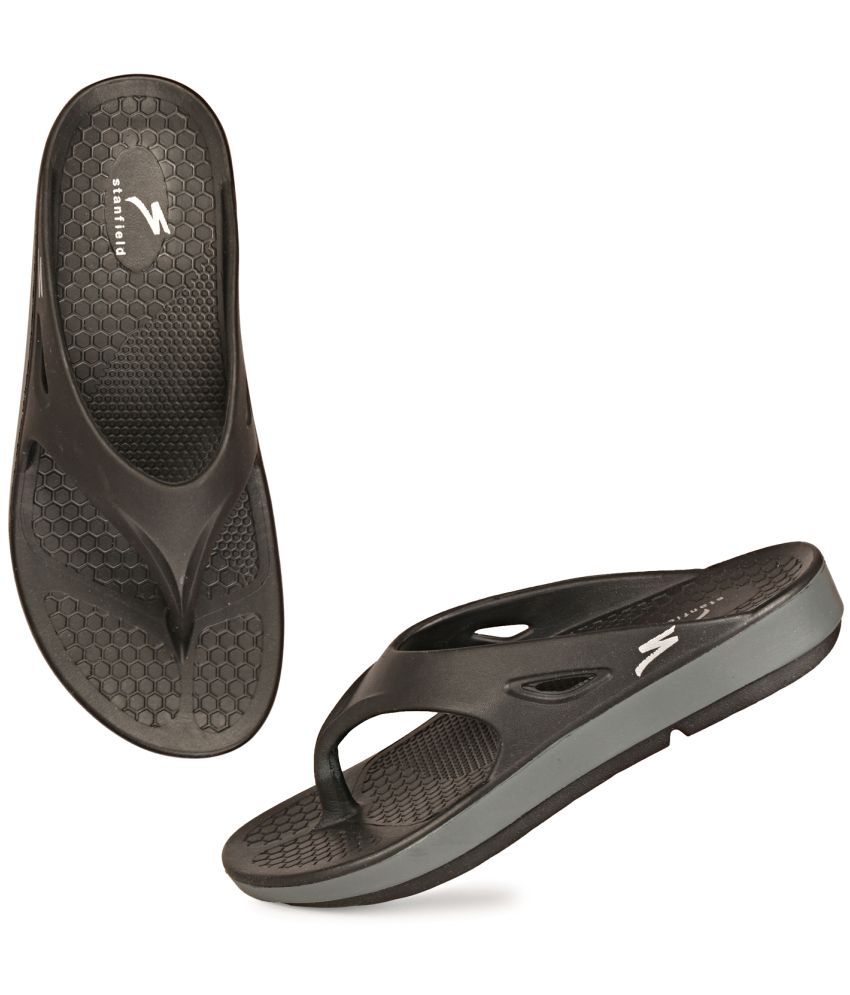     			Stanfield Black Men's Thong Flip Flop