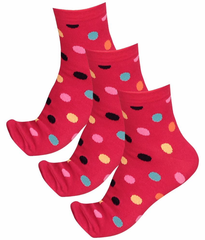     			Bodycare Red Cotton Blend Women's Ankle Length Socks ( Pack of 3 )