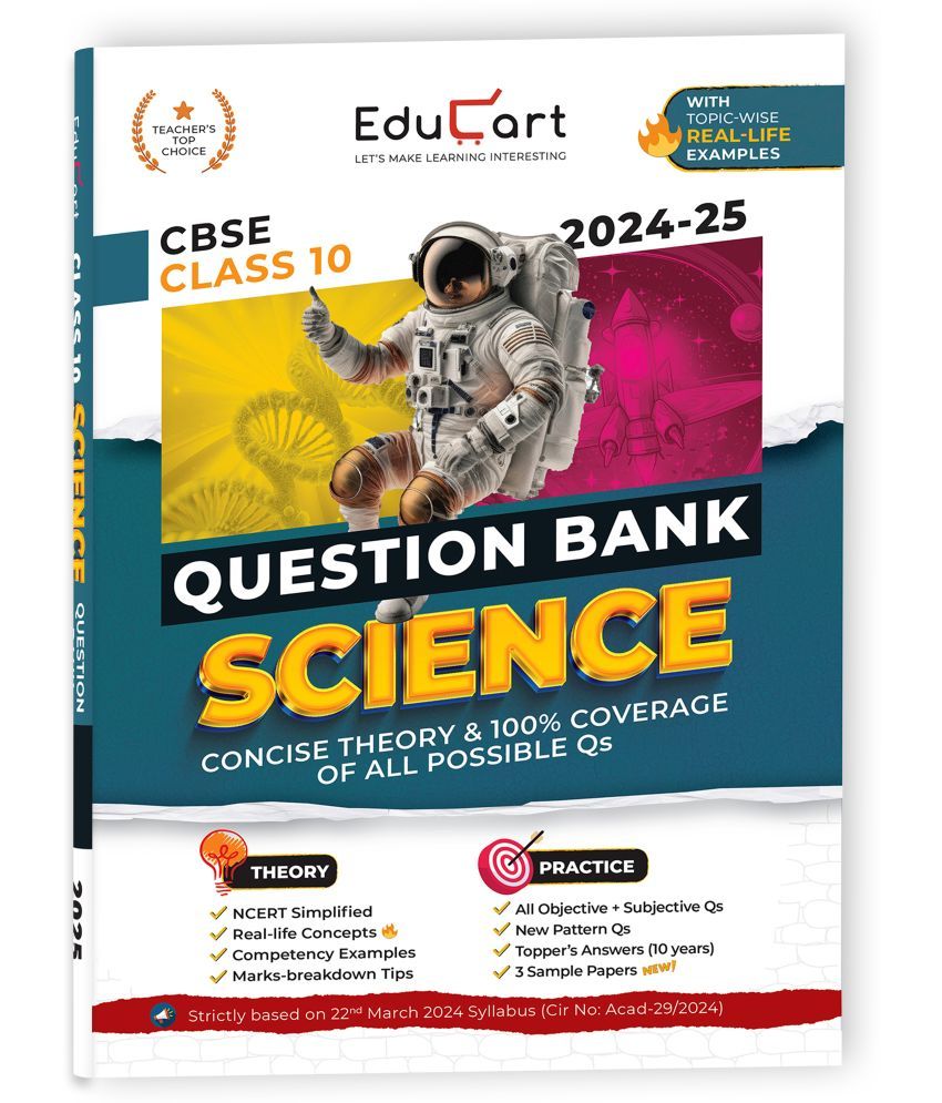     			Educart CBSE Question Bank Class 10 Science 2024-25 (As per latest CBSE Syllabus 23 Mar 2024)