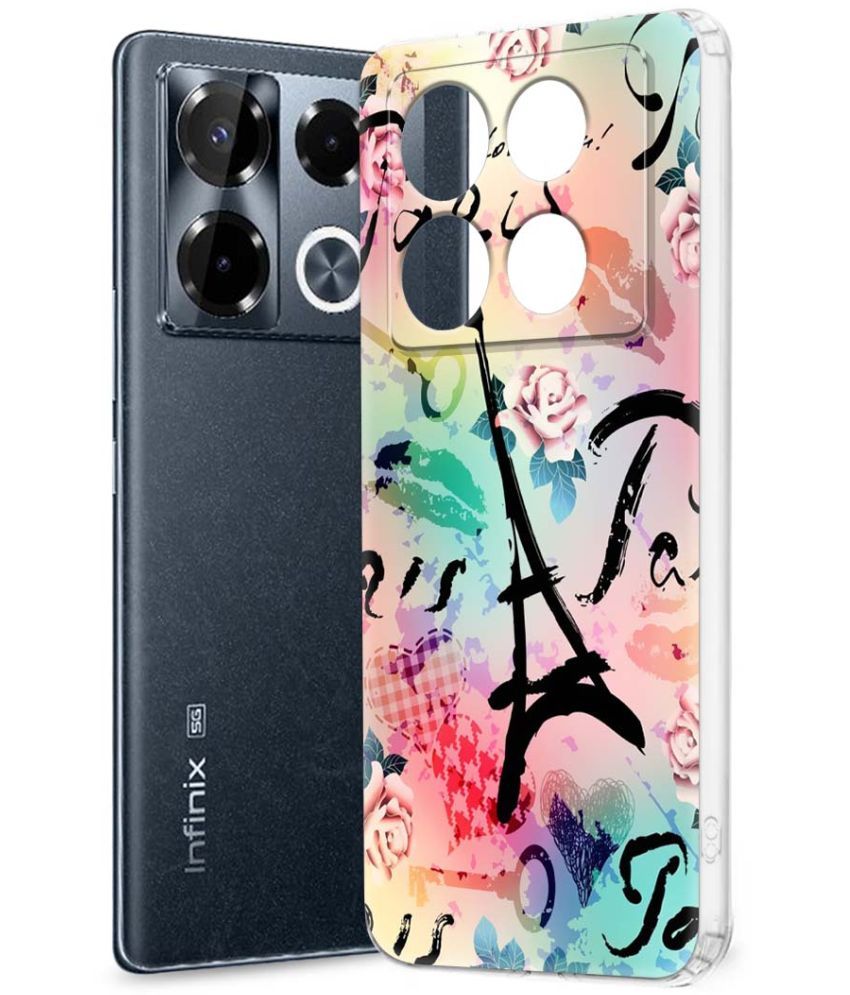     			Fashionury Multicolor Printed Back Cover Silicon Compatible For Infinix Note 40 pro plus 5G ( Pack of 1 )