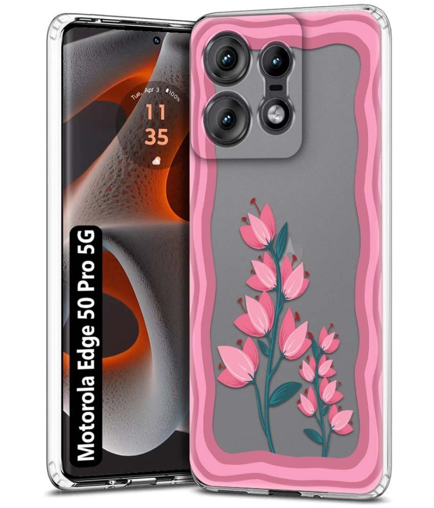     			Fashionury Multicolor Printed Back Cover Silicon Compatible For Motorola Edge 50 Pro 5G ( Pack of 1 )