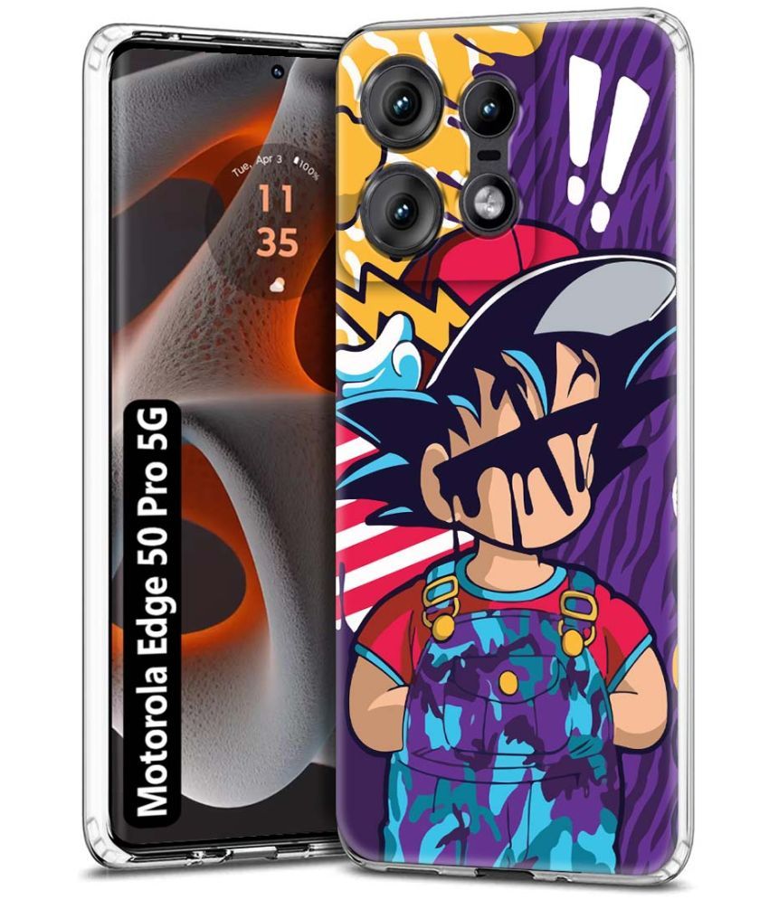     			Fashionury Multicolor Printed Back Cover Silicon Compatible For Motorola Edge 50 Pro 5G ( Pack of 1 )