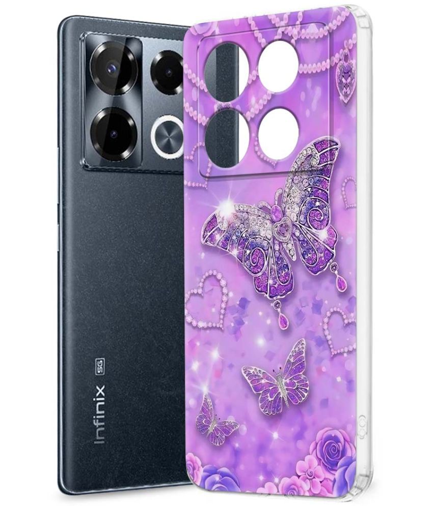     			Fashionury Multicolor Printed Back Cover Silicon Compatible For Infinix Note 40 pro plus 5G ( Pack of 1 )