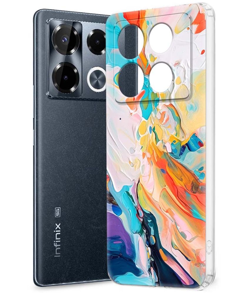     			Fashionury Multicolor Printed Back Cover Silicon Compatible For Infinix Note 40 pro plus 5G ( Pack of 1 )