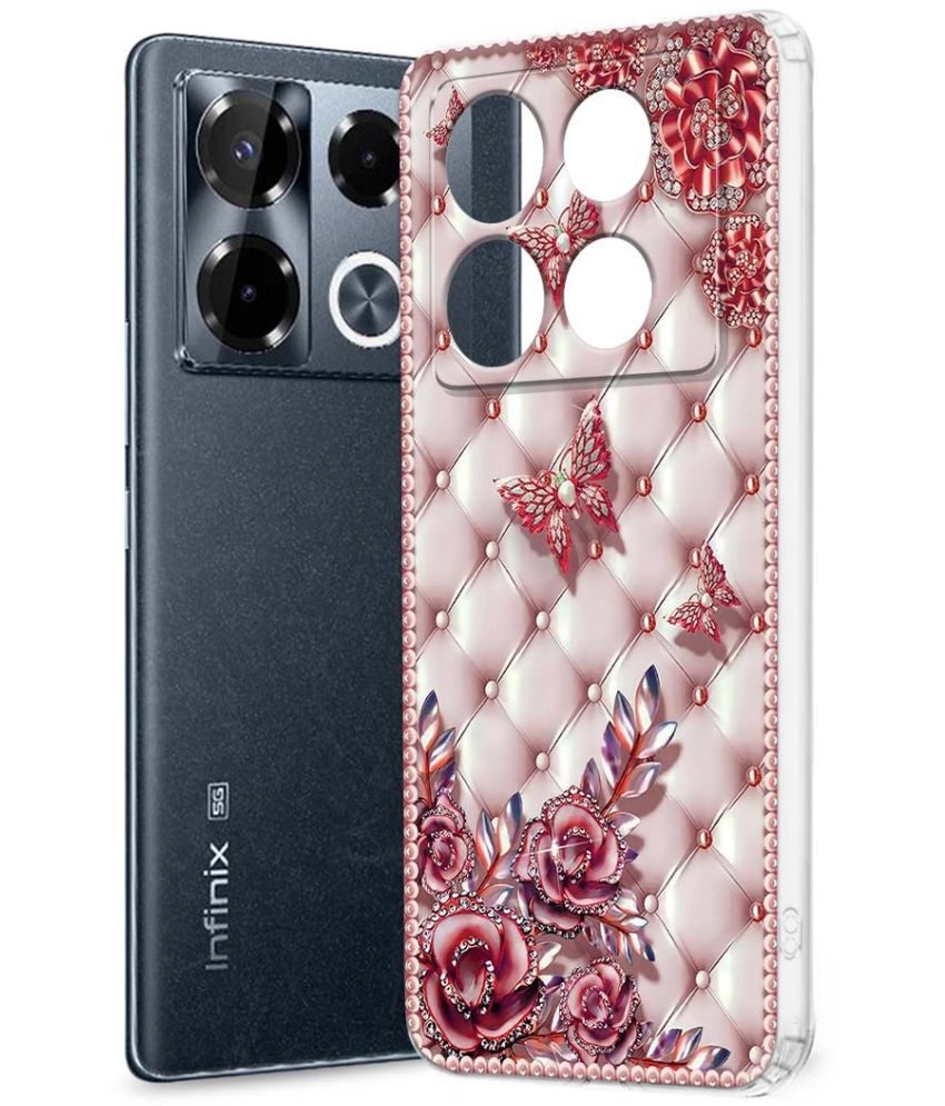     			Fashionury Multicolor Printed Back Cover Silicon Compatible For Infinix Note 40 pro plus 5G ( Pack of 1 )