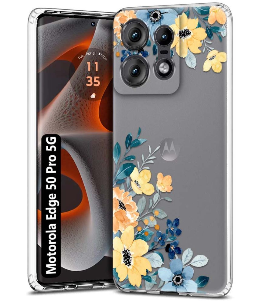     			Fashionury Multicolor Printed Back Cover Silicon Compatible For Motorola Edge 50 Pro 5G ( Pack of 1 )