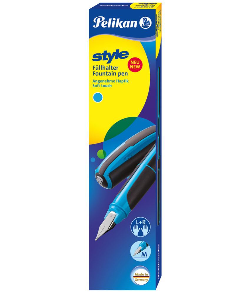     			Pelikan Style Neon Blue Fountain Pen In Folding Box