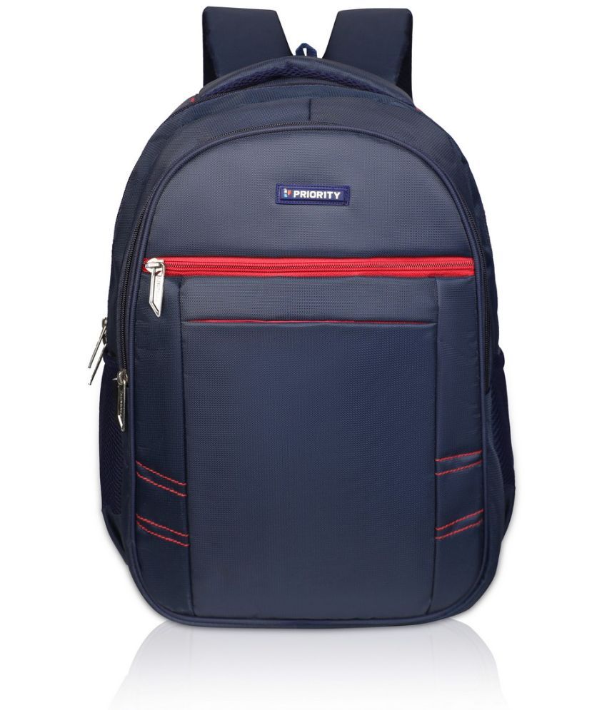     			Priority Blue Polyester Backpack ( 33 Ltrs )