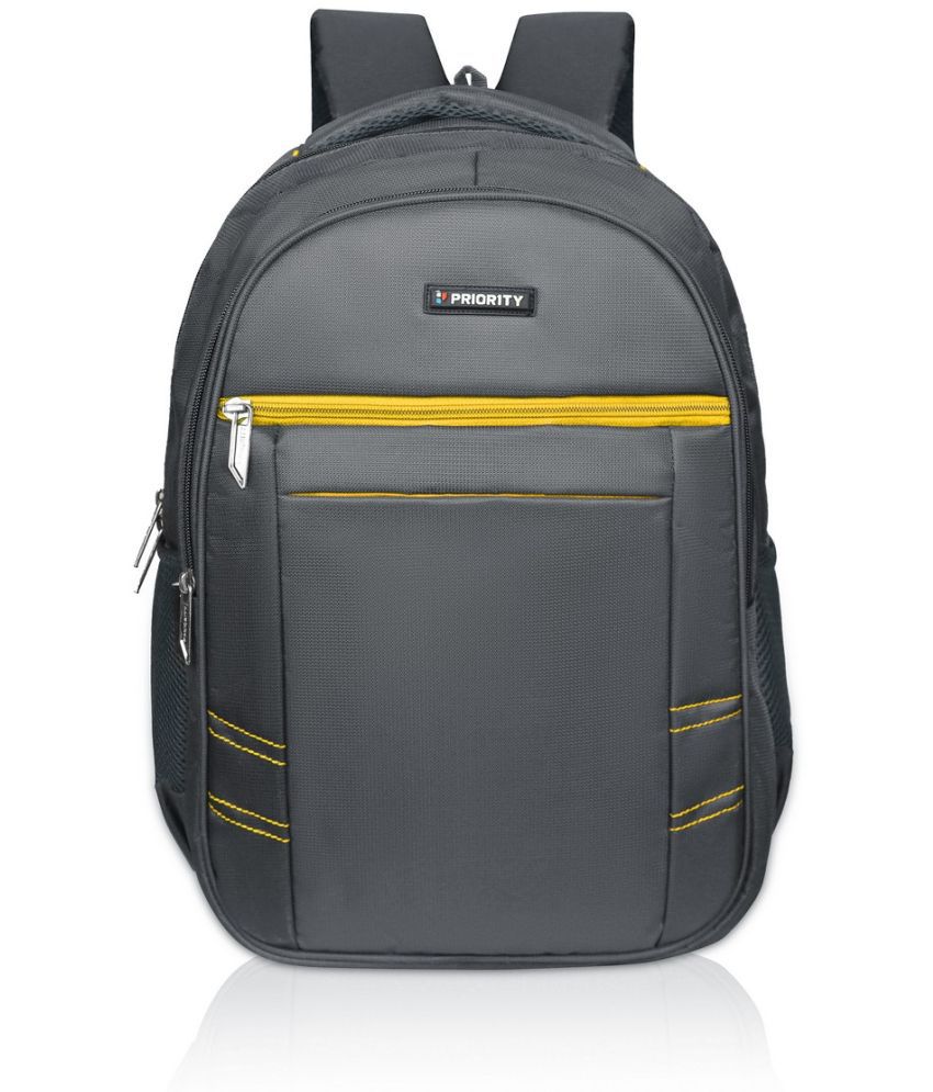     			Priority Dark Grey Polyester Backpack ( 33 Ltrs )