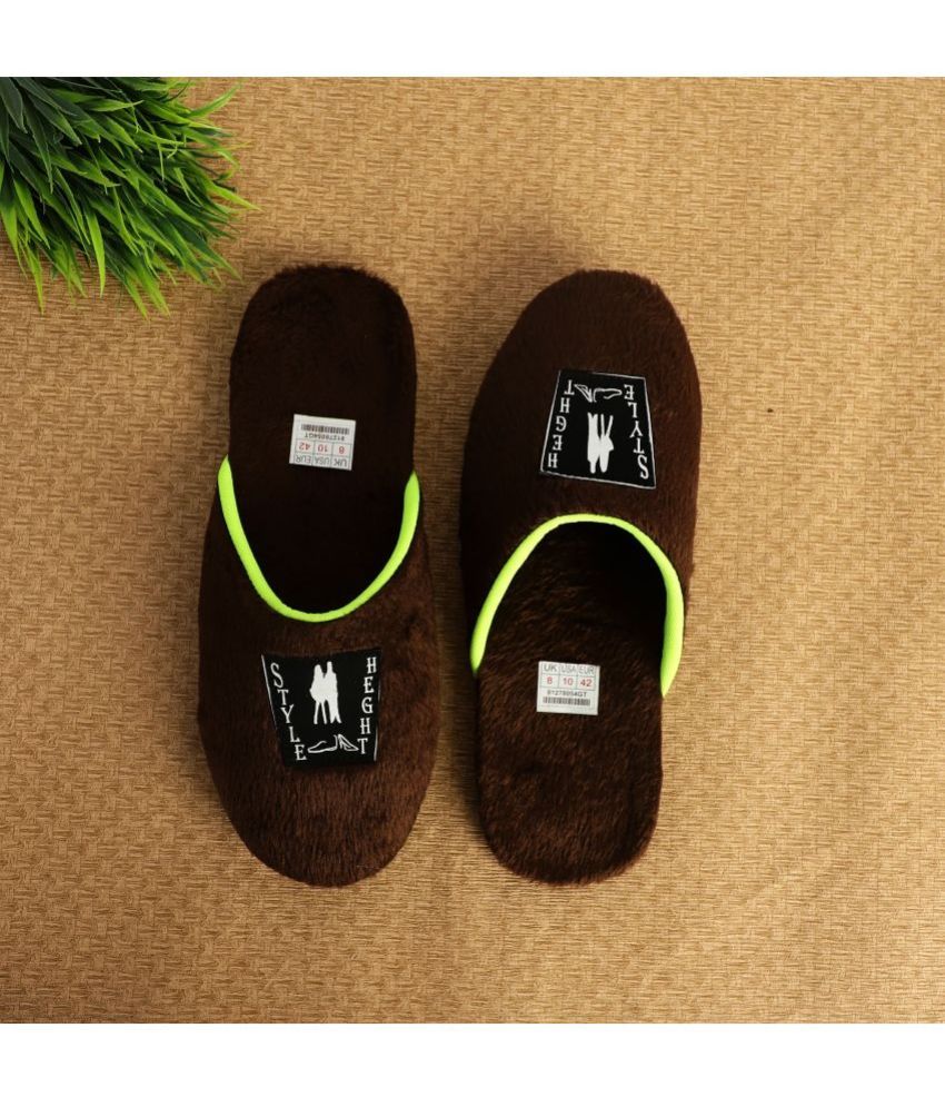     			Style Height Brown Men's Fur Slipper