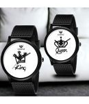 Lorenz Black Silicon Analog Couple's Watch