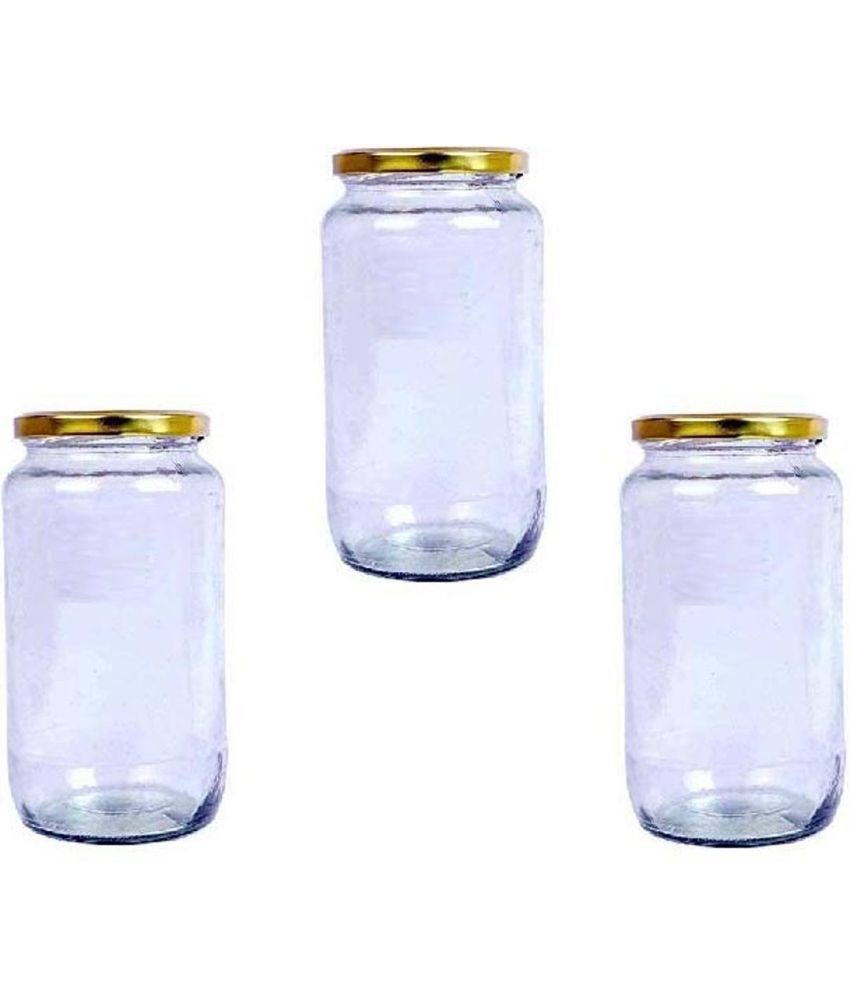     			AFAST Glass Container Jar Glass Nude Utility Container ( Set of 3 )