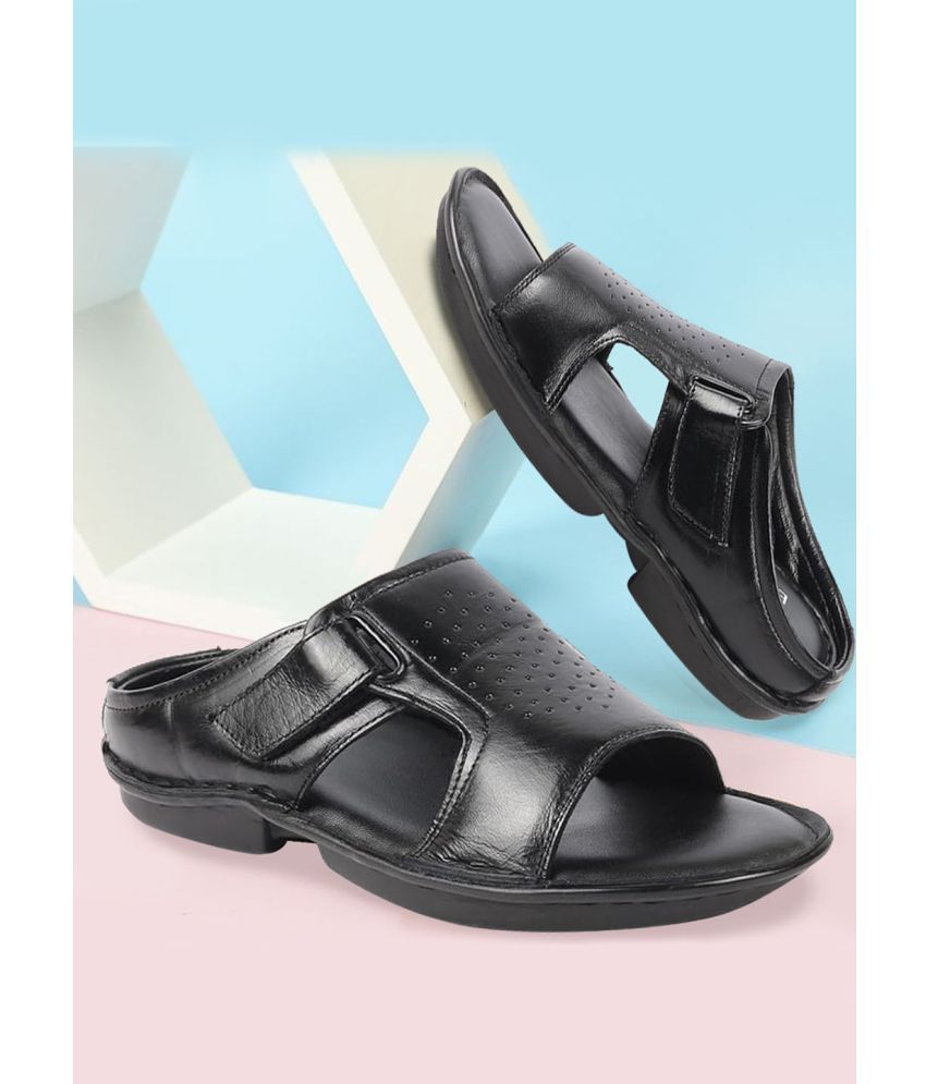     			Fausto - Black Men's Sandals