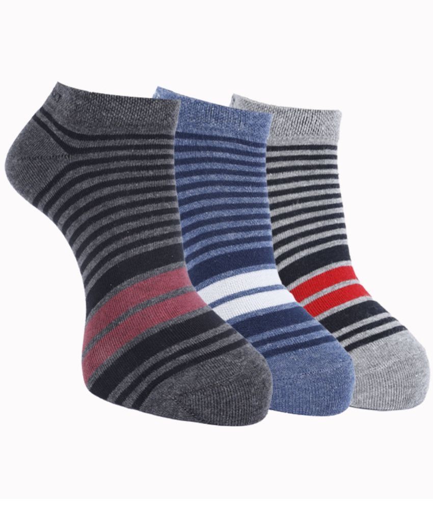     			Force NXT Cotton Blend Men's Striped Multicolor Ankle Length Socks ( Pack of 3 )