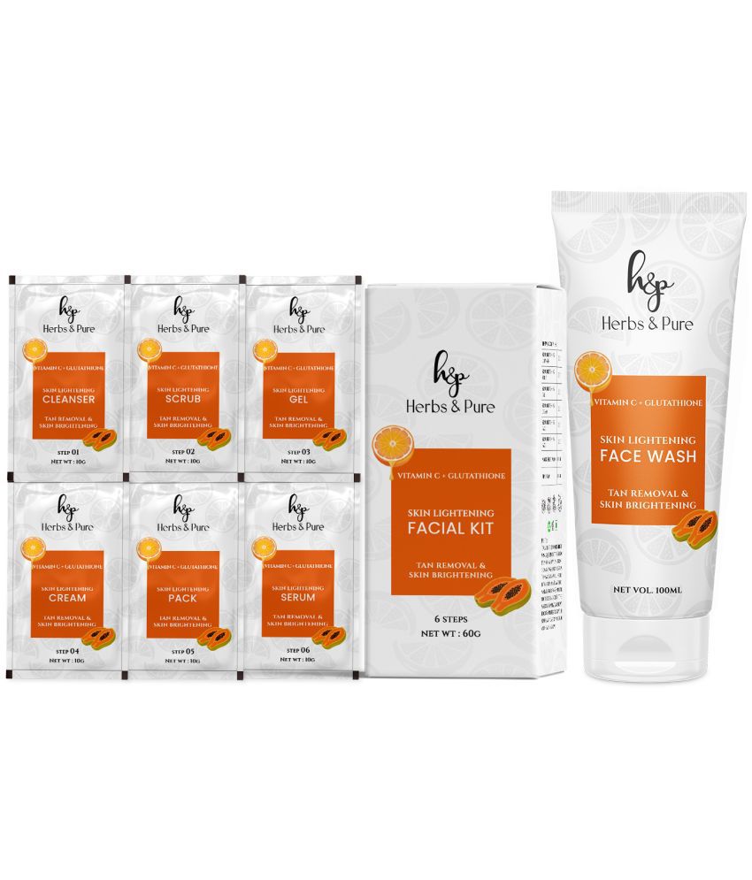     			Herbs and Pure Facial Kit 1 Time Use Facial Kit For All Skin Type Orange 2 ( Pack of 2 )