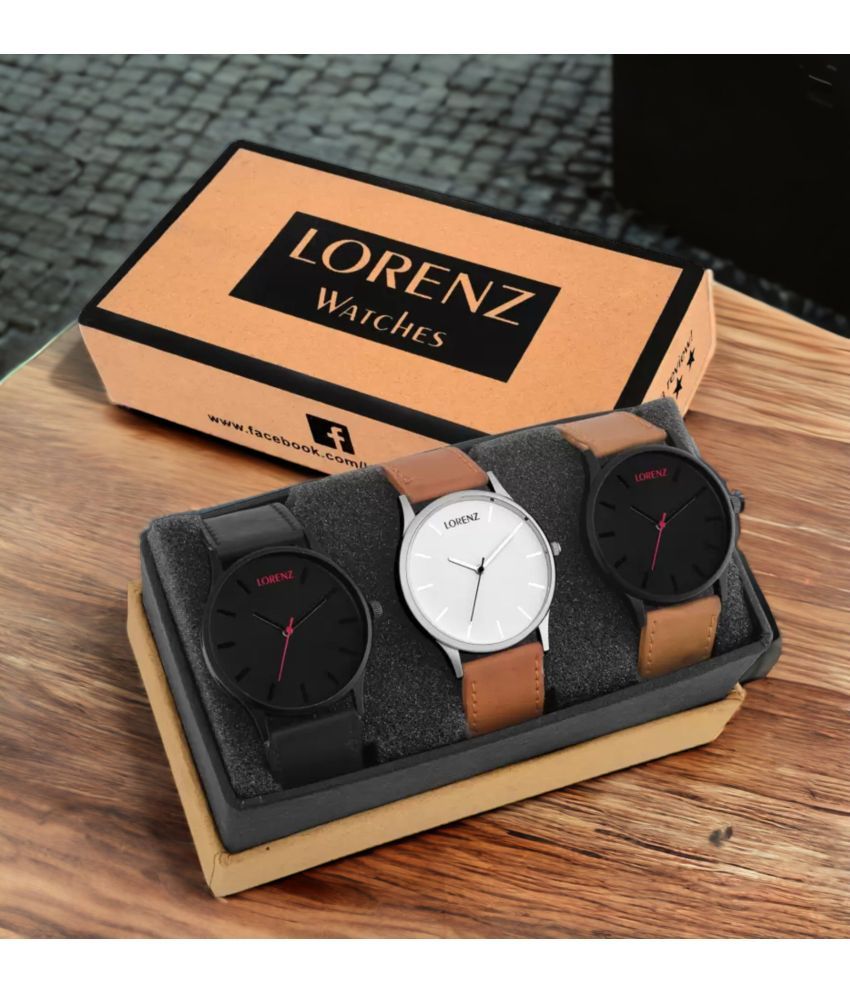     			Lorenz Multicolor PU Analog Men's Watch