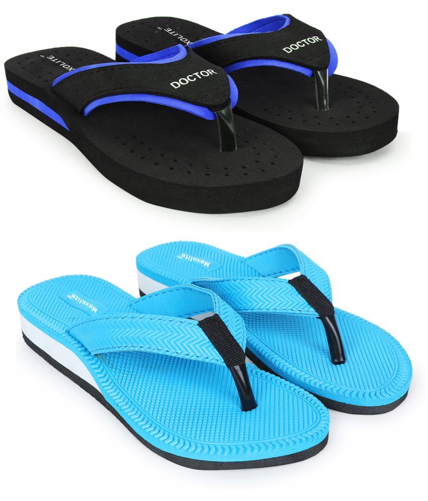     			Mexolite Blue Women's Thong Flip Flop