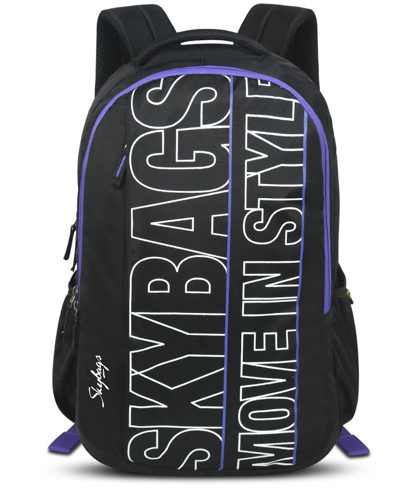     			Skybags Black Polyester Backpack ( 22 Ltrs )
