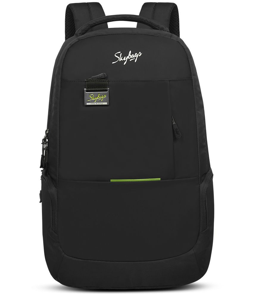     			Skybags Black Polyester Backpack ( 25 Ltrs )