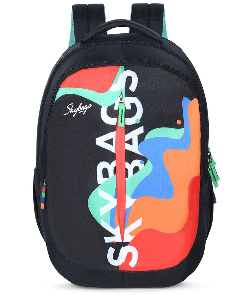     			Skybags Black Polyester Backpack ( 32 Ltrs )