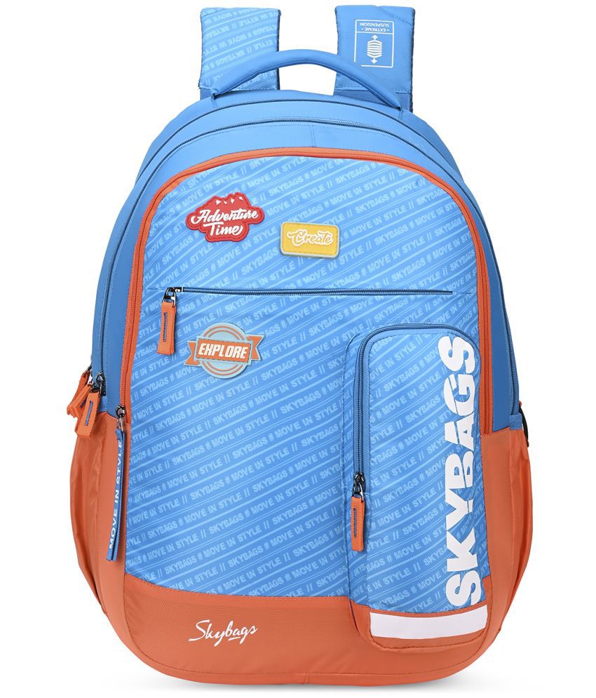     			Skybags Blue Polyester Backpack ( 35 Ltrs )