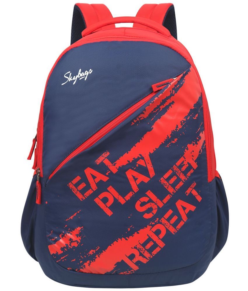     			Skybags Red Polyester Backpack ( 30 Ltrs )