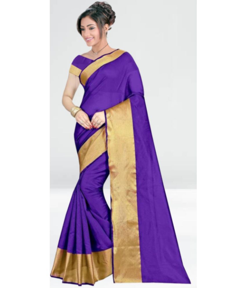     			Vkaran Cotton Silk Printed Saree Without Blouse Piece - Multicolor ( Pack of 1 )