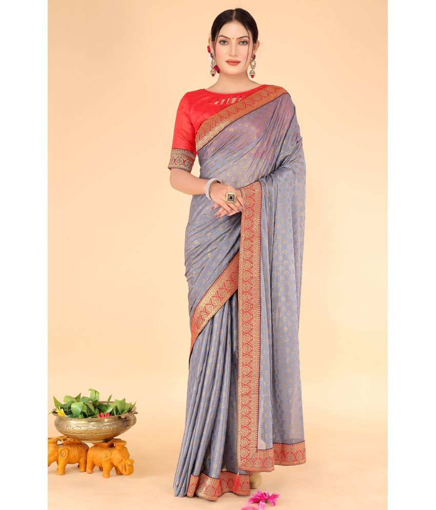     			Vkaran Cotton Silk Woven Saree Without Blouse Piece - Beige ( Pack of 1 )