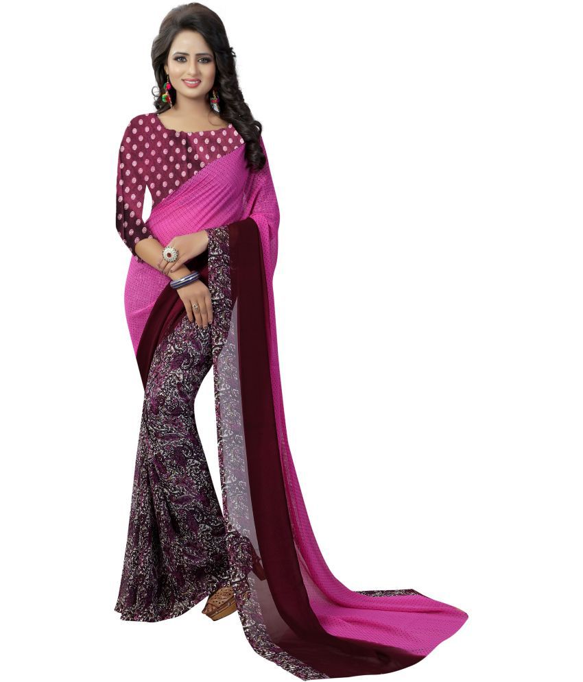     			Vkaran Cotton Silk Woven Saree Without Blouse Piece - Purple ( Pack of 1 )