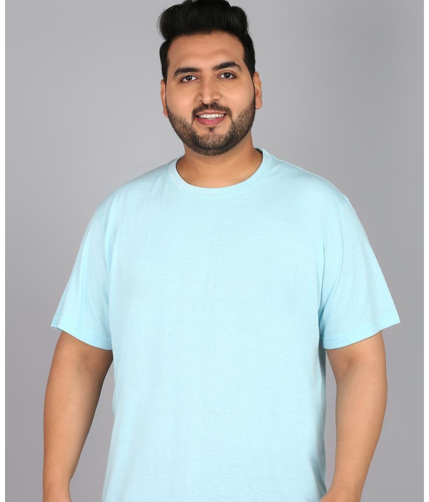     			XFOX Cotton Blend Regular Fit Solid Half Sleeves Men's T-Shirt - Turquoise ( Pack of 1 )