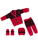 The Creators Single Unisex for Baby Woollen ( Black & Red )