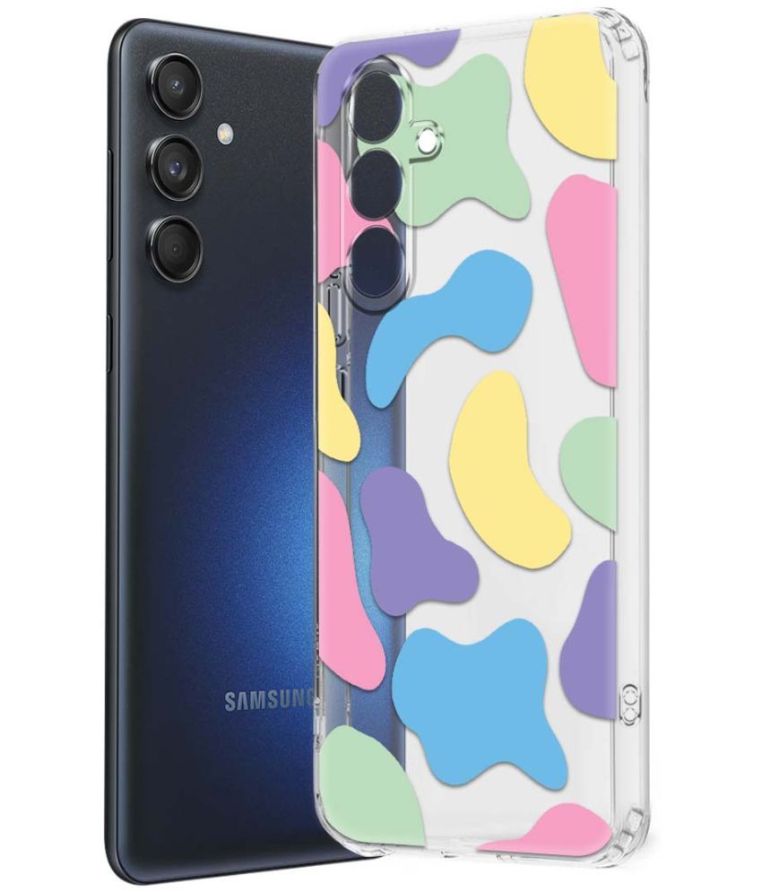     			Fashionury Multicolor Printed Back Cover Silicon Compatible For Samsung Galaxy M55 5G ( Pack of 1 )