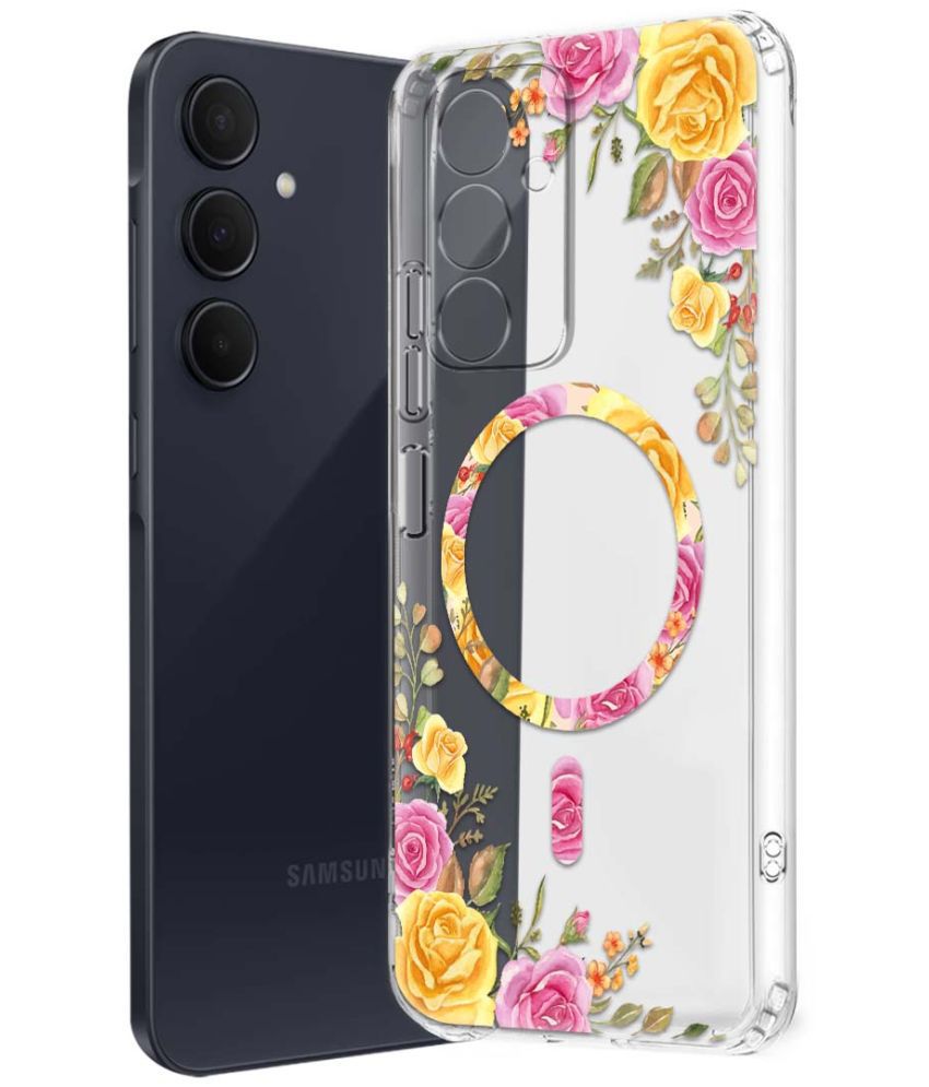     			Fashionury Multicolor Printed Back Cover Silicon Compatible For Samsung Galaxy A35 5G ( Pack of 1 )