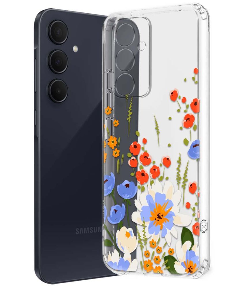     			Fashionury Multicolor Printed Back Cover Silicon Compatible For Samsung Galaxy A55 5G ( Pack of 1 )
